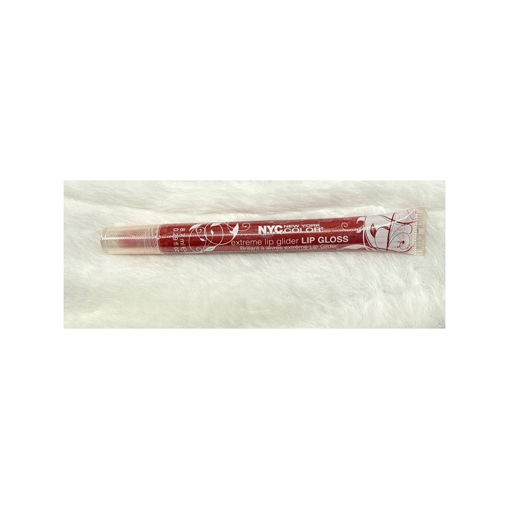 NYC New York Color Extreme Lip Glider Lip Gloss 526U Chinatown Cherry 0.29oz